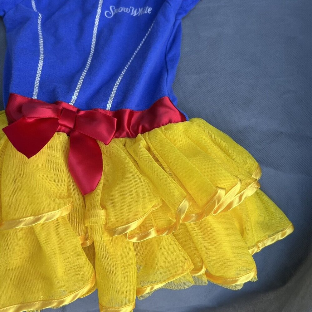 Disney Baby Size 24 Months Yellow Blue Body Suit Tutu Snow White Dress Costume - Picture 3 of 4